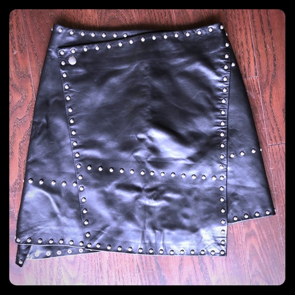 Helmut Lang Dresses & Skirts - Studded leather skirt